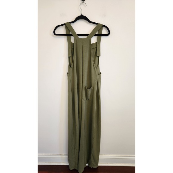 HALARA Wide Leg Casual Jogger Overalls Jumpsuit Adjustable XS Olive Green NWT - Picture 6 of 6